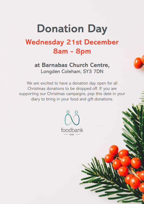 Food Bank Christmas Appeal Pontesbury CE Primary School